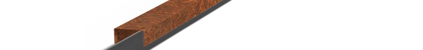 Profilo di sovrapposizione in acciaio corten Profilo di sovrapposizione in acciaio corten