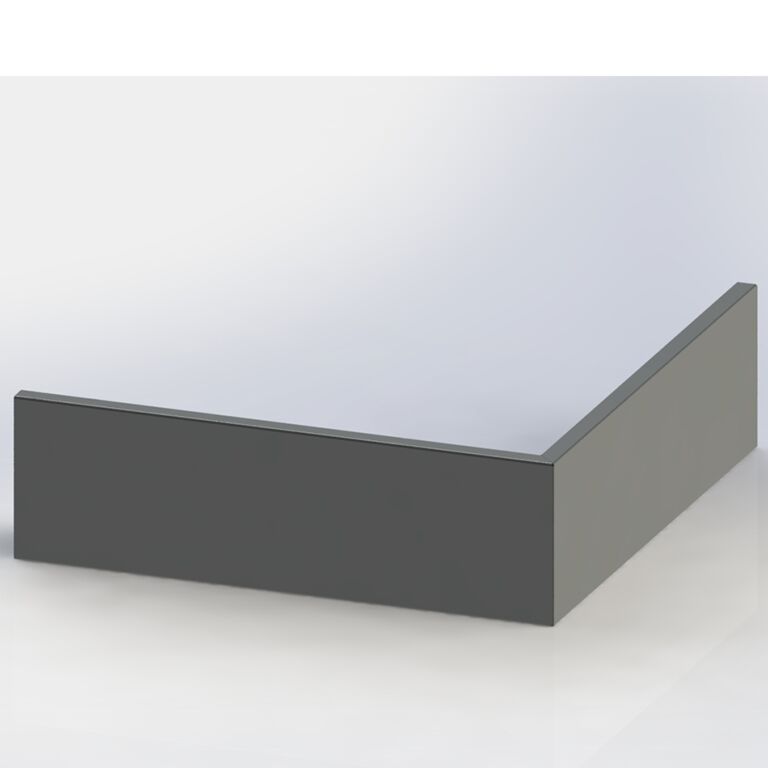 Muro di sostegno in acciaio verniciato a polvere con angolo esterno 100 x 100 cm (altezza 30 cm)