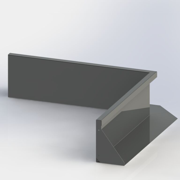 Muro di sostegno in acciaio verniciato a polvere con angolo interno 100 x 100 cm (altezza 30 cm)