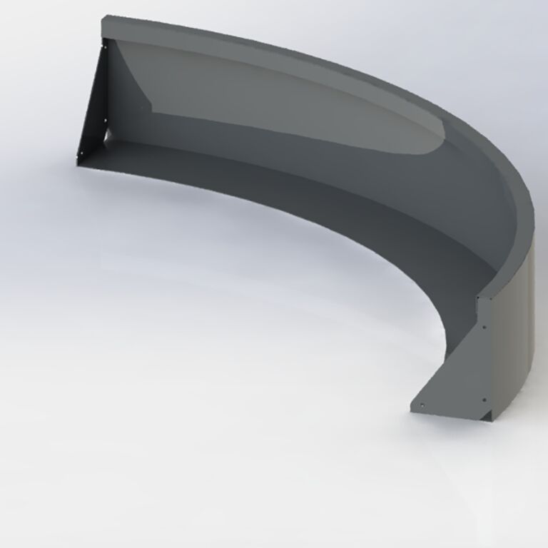 Muro di sostegno in acciaio verniciato a polvere con curva esterna 150 x 150 cm (altezza 30 cm)