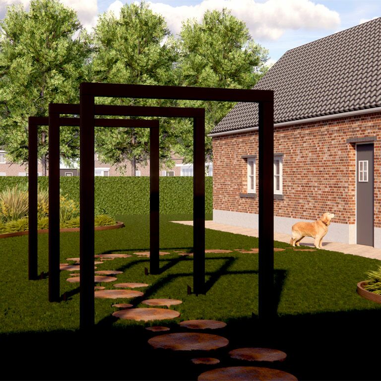 Pergola dritta in acciaio verniciato a polvere 200 cm