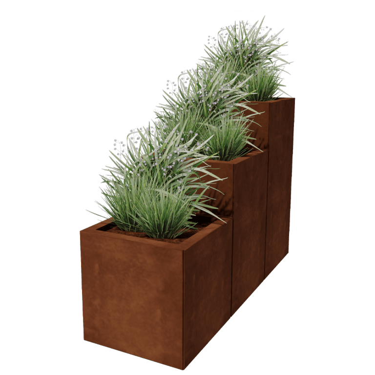 Fioriera in acciaio Corten Miami special III 40