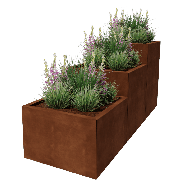 Fioriera in acciaio Corten Miami special III 60