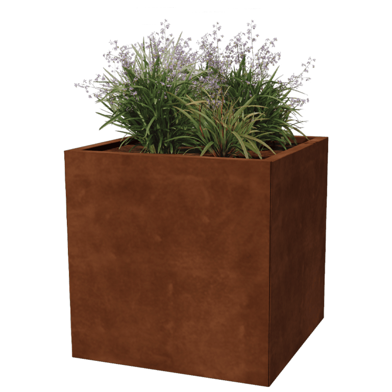 Fioriera in acciaio Corten Miami 70 x 70 cm