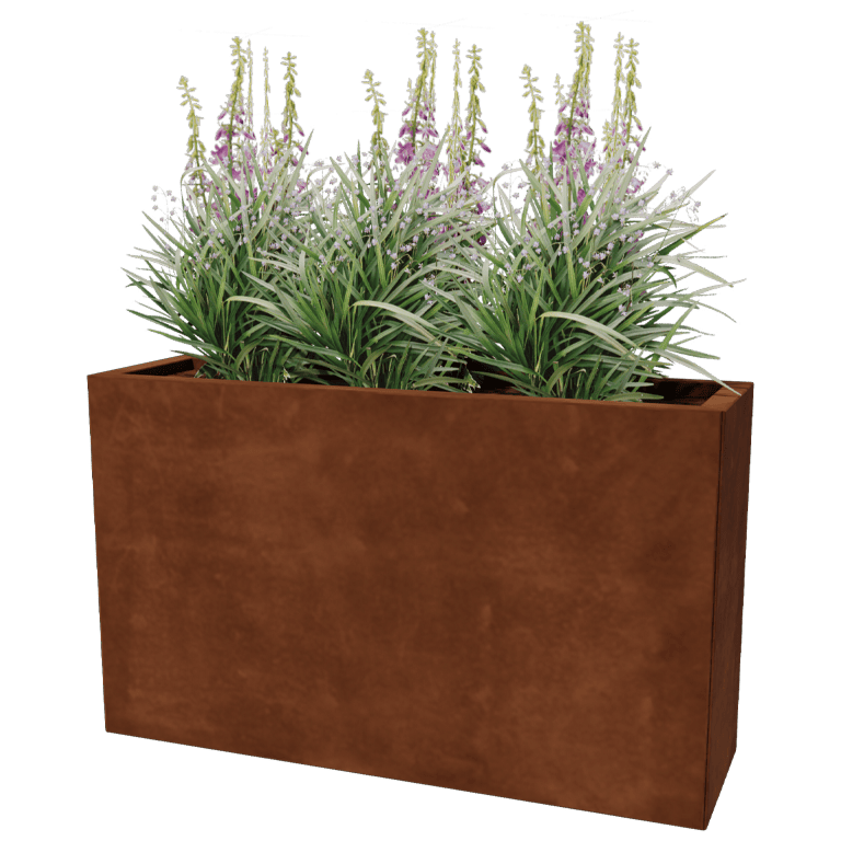 Fioriera in acciaio Corten Texas 30 x 100 cm