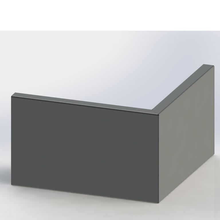 Muro di sostegno in acciaio verniciato a polvere con angolo esterno 50 x 50 cm (altezza 30 cm)