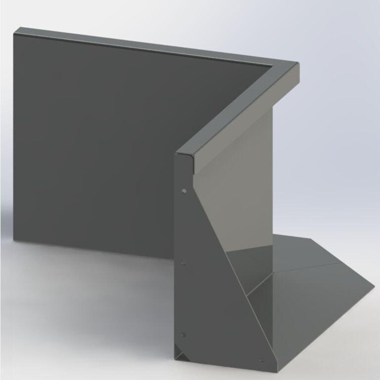 Muro di sostegno in acciaio verniciato a polvere con angolo interno 50 x 50 cm (altezza 40 cm)