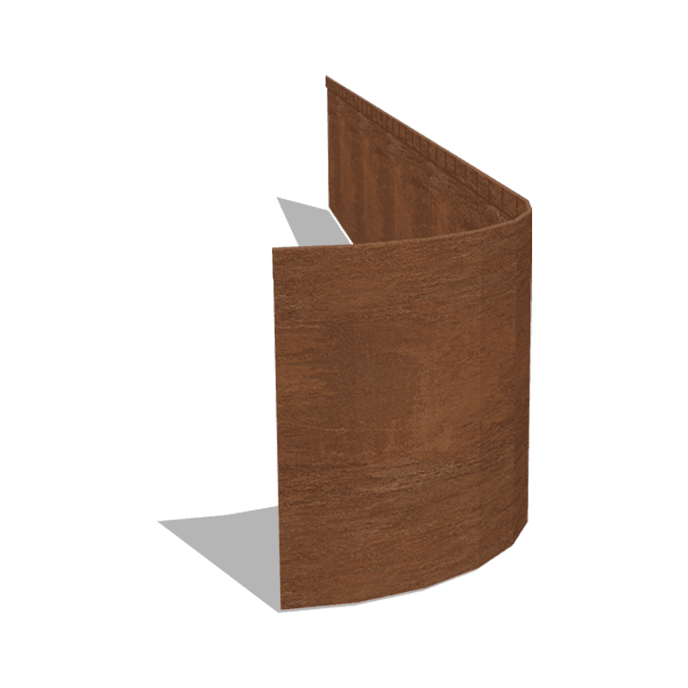 Bordura FLEX appiattita in acciaio Corten 35 cm (lunghezza 240 cm)