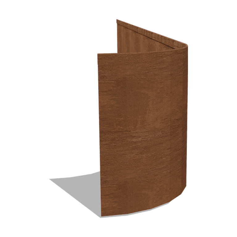 Bordura FLEX appiattita in acciaio Corten 45 cm (lunghezza 240 cm)
