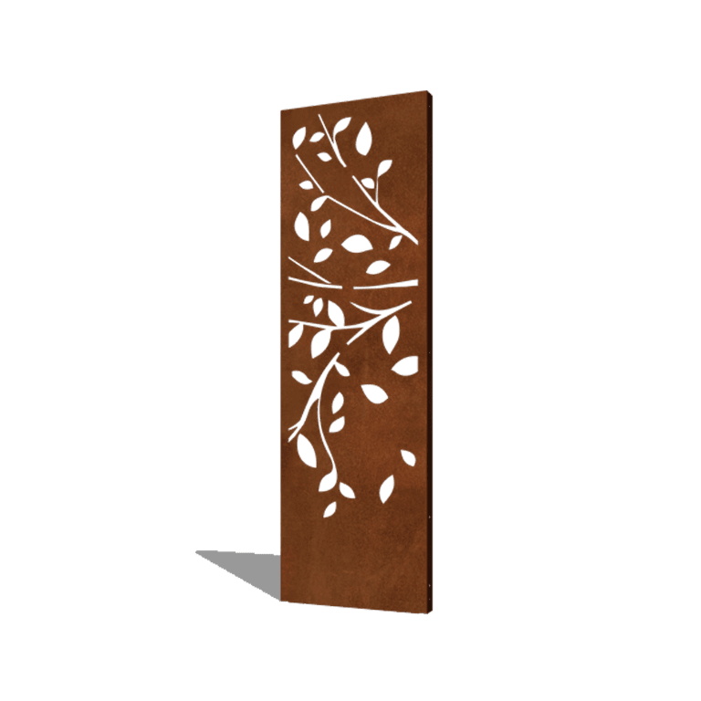 Pannello in acciaio corten con albero parte 2 60 x 6 x 190 cm