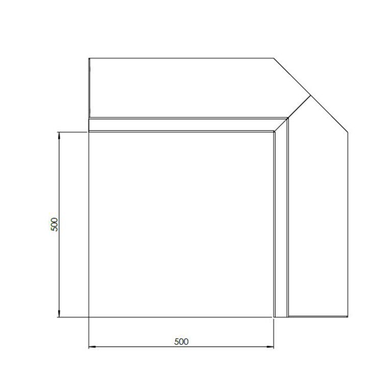 Muro di sostegno in acciaio verniciato a polvere con angolo interno 50 x 50 cm (altezza 30 cm)