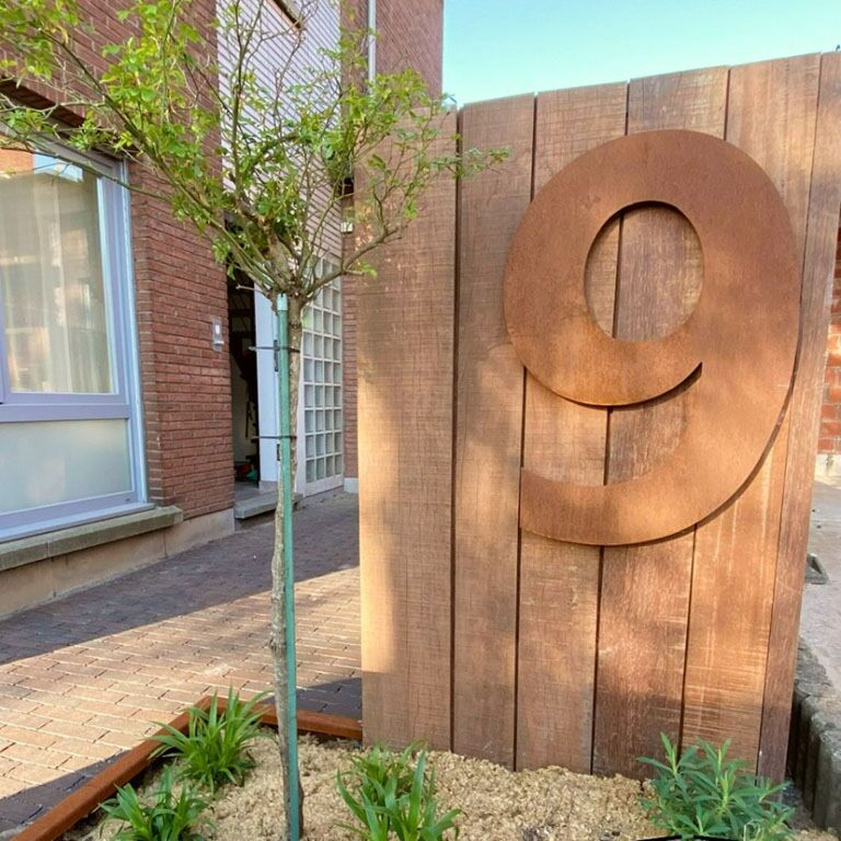 Numero civico in acciaio Corten 3-80 cm