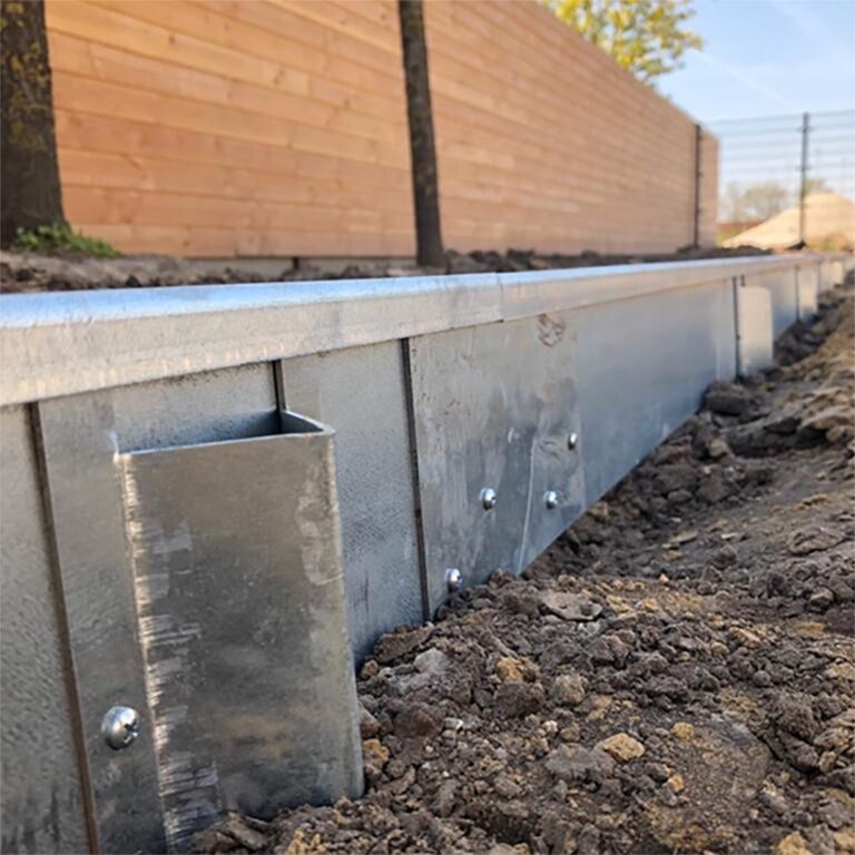 Piastra di giunzione diritta in acciaio Corten media 22 - 25 cm