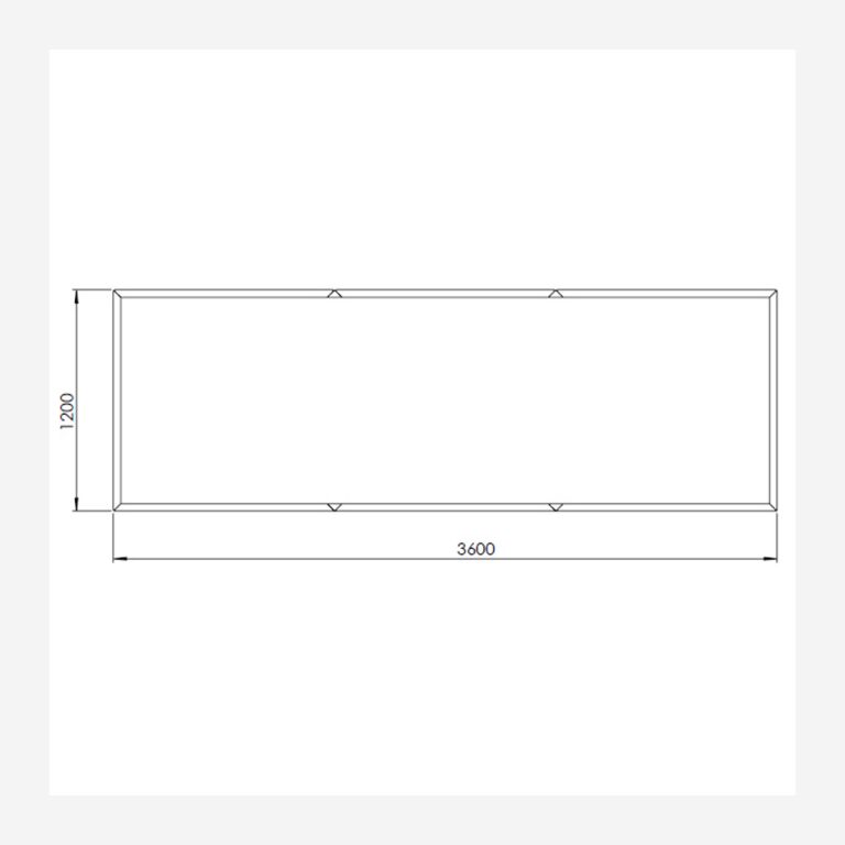 Fioriera in acciaio verniciato a polvere Texas xxl 360 x 120 cm