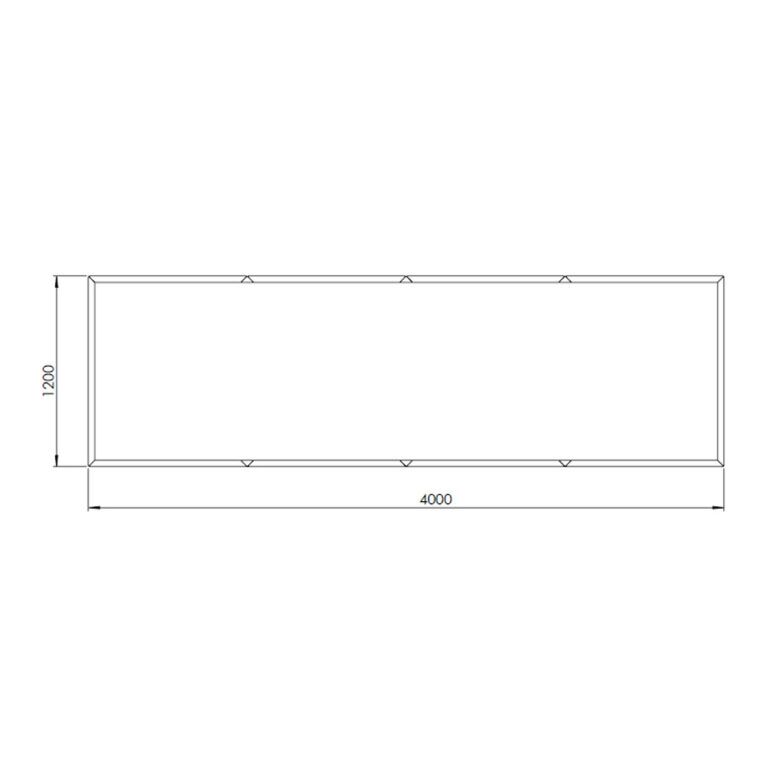 Fioriera in acciaio verniciato a polvere Texas xxl 400 x 120 cm