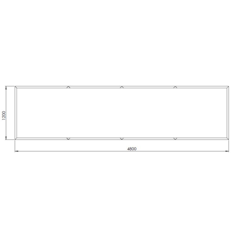 Fioriera in acciaio verniciato a polvere Texas xxl 480 x 120 cm