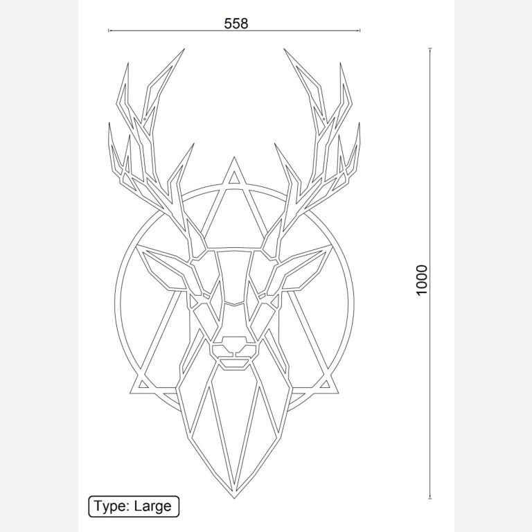 Decorazione da parete in metallo Deer 2.0