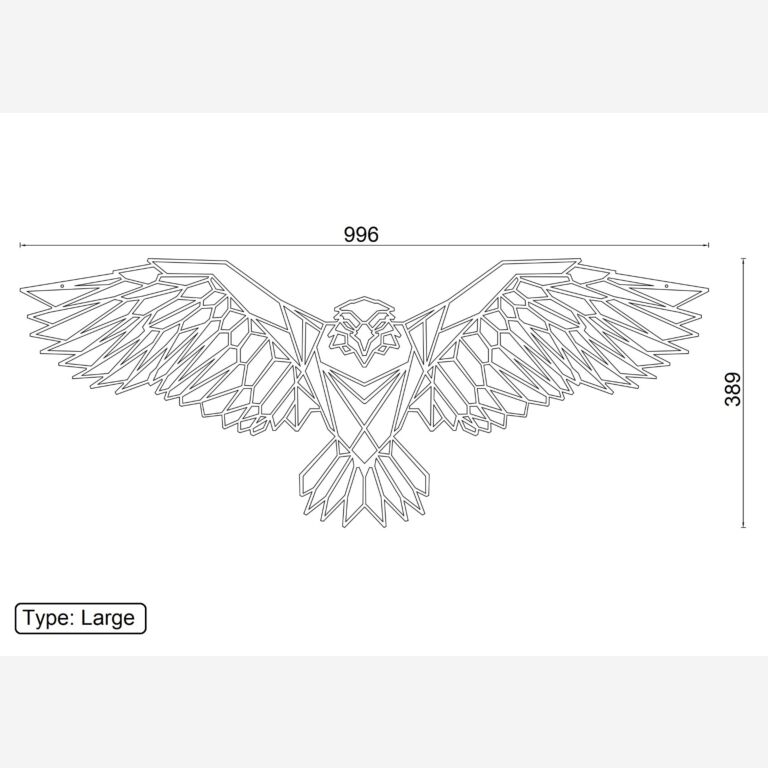 Decorazione da parete in metallo Eagle