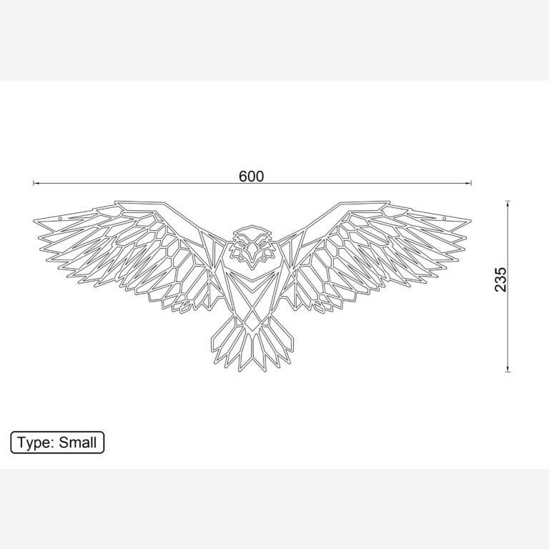 Decorazione da parete in metallo Eagle