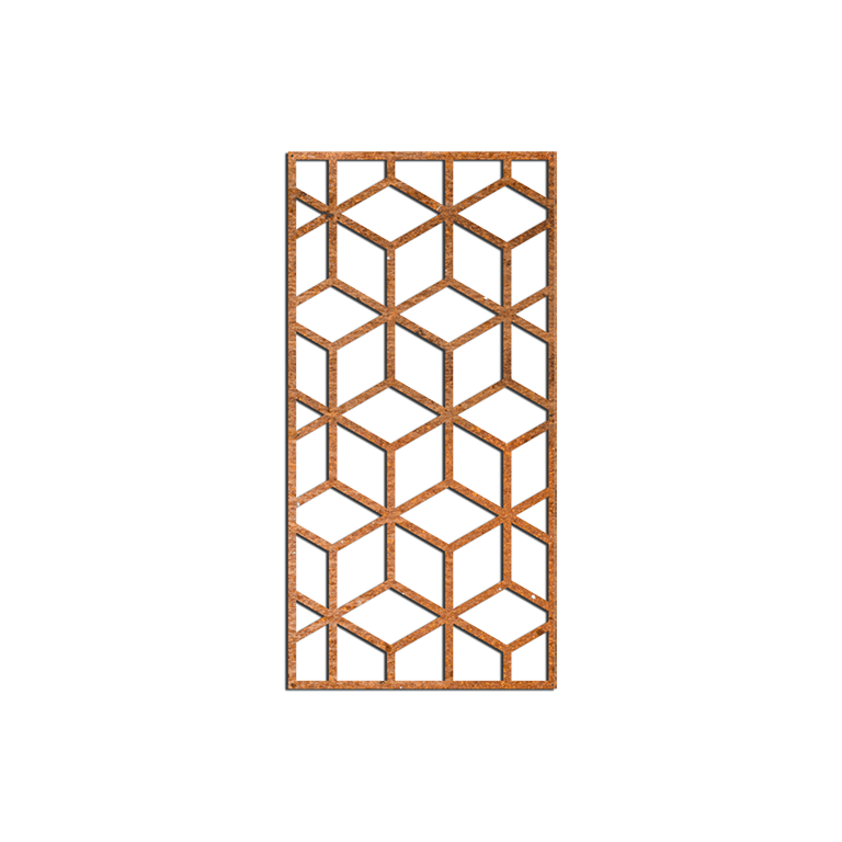 Decorazione da parete in acciaio Corten Motivo Geometrico 2.0