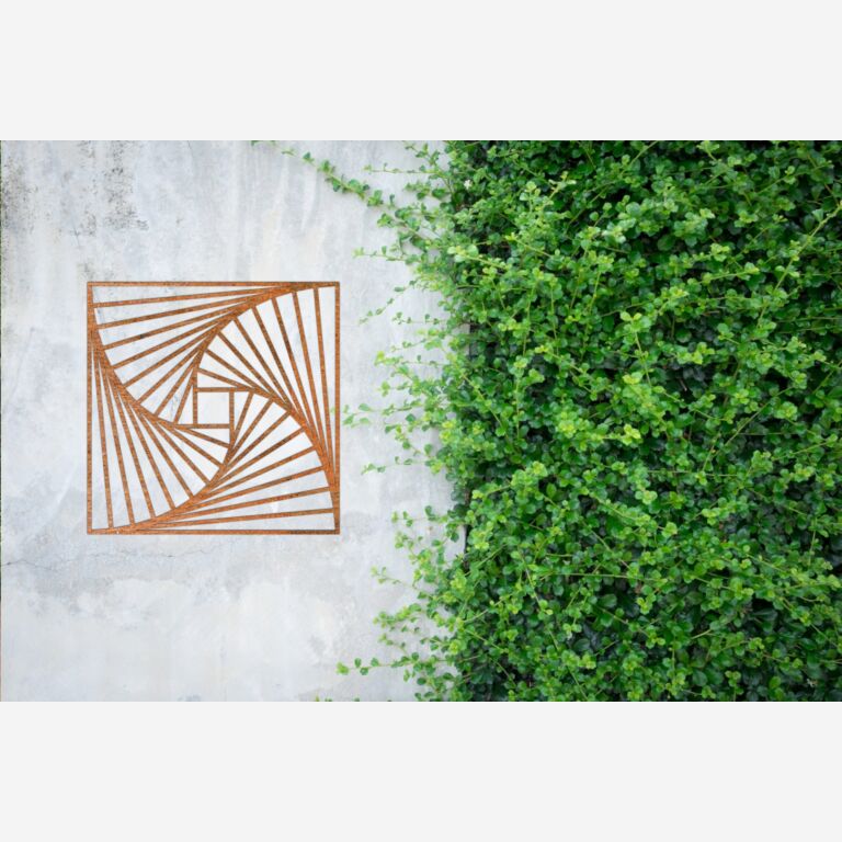 Decorazione da parete in acciaio Corten Motivo Geometrico 3.0