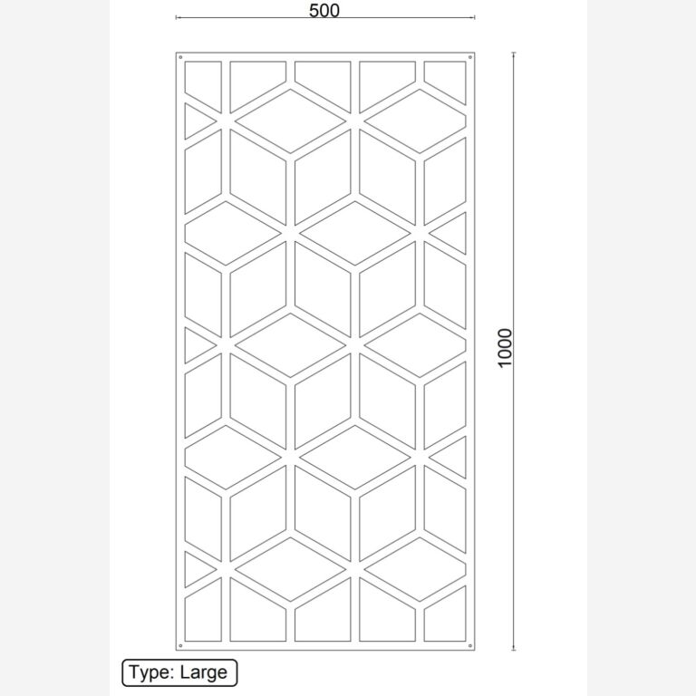 Decorazione da parete in acciaio Corten Geometric Pattern 2.0