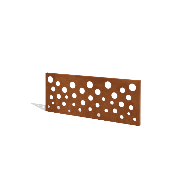 Recinzione in acciaio corten H pannello B 120 x 47,5 cm