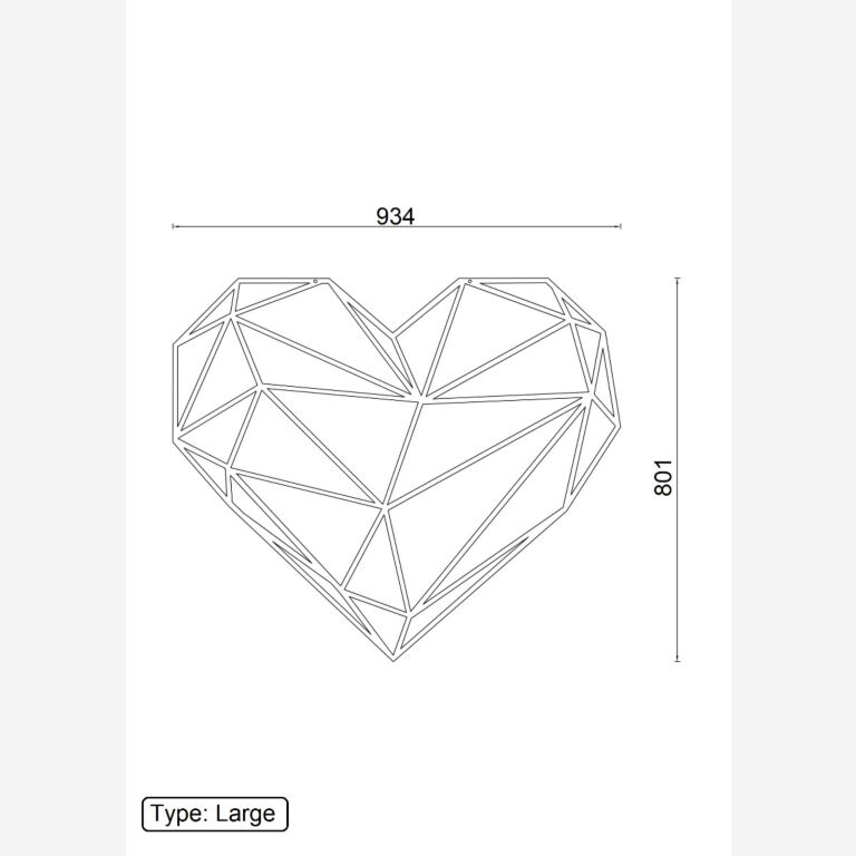 Decorazione da parete in metallo Cuore