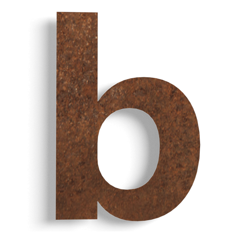 Numero civico in acciaio Corten b-15 cm