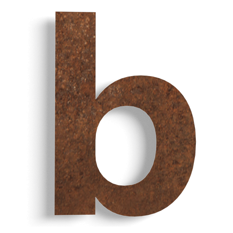 Numero civico in acciaio Corten b – 71,8 cm