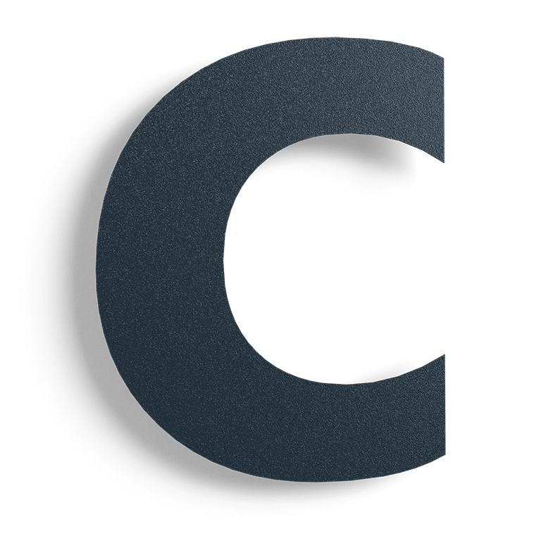 Numero civico in acciaio inox nero c-10 cm