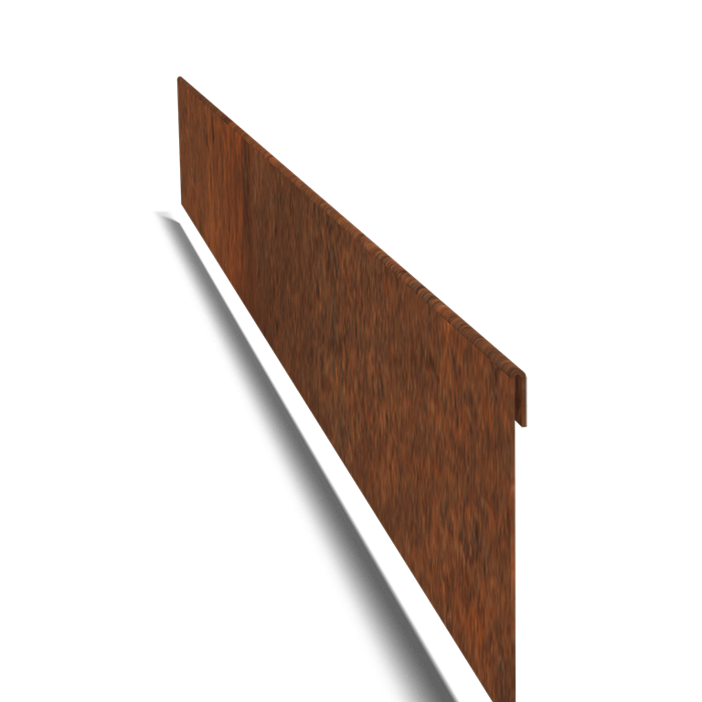 Bordura appiattita in acciaio Corten 23 cm (lunghezza 150 cm)