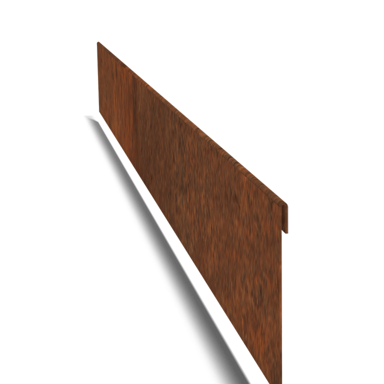 Bordura appiattita in acciaio Corten 13 cm (lunghezza 240 cm)