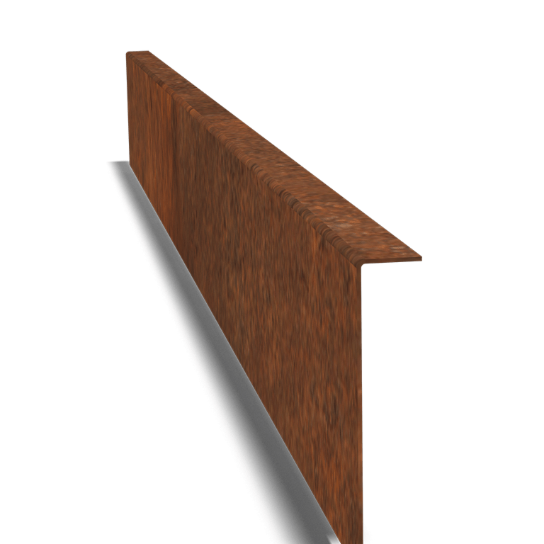 Bordura con bordi ripiegati in acciaio Corten 12 cm (lunghezza 240 cm)