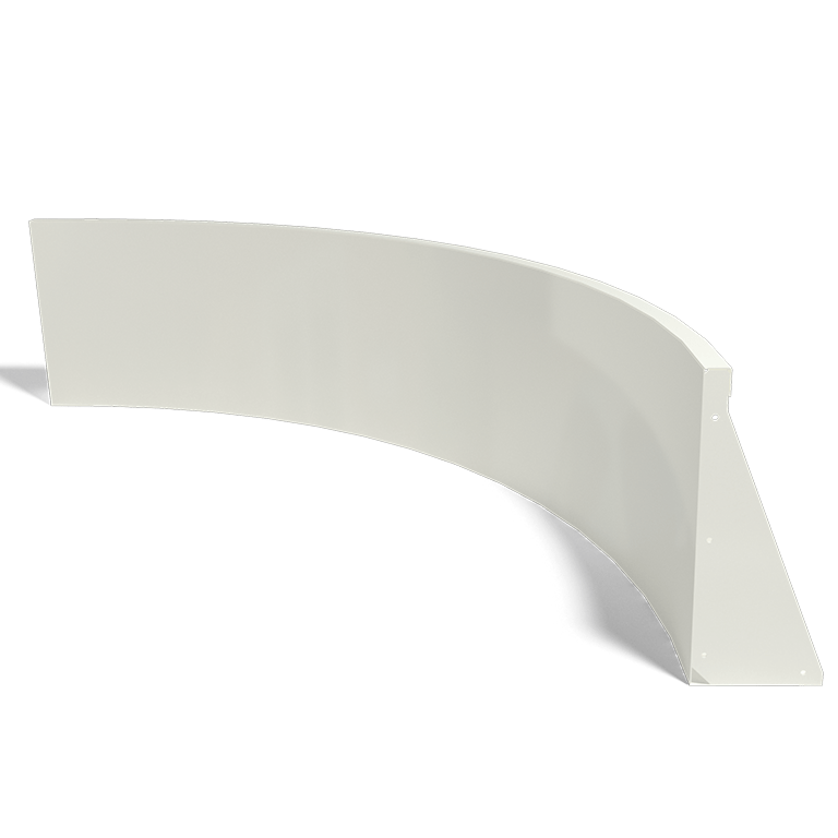Muro di sostegno in acciaio verniciato a polvere con curva interna 150 x 150 cm (altezza 50 cm)