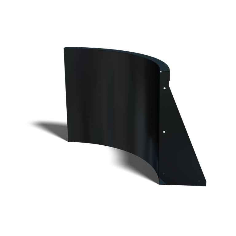 Muro di sostegno in acciaio verniciato a polvere con curva interna 50 x 50 cm (altezza 50 cm)