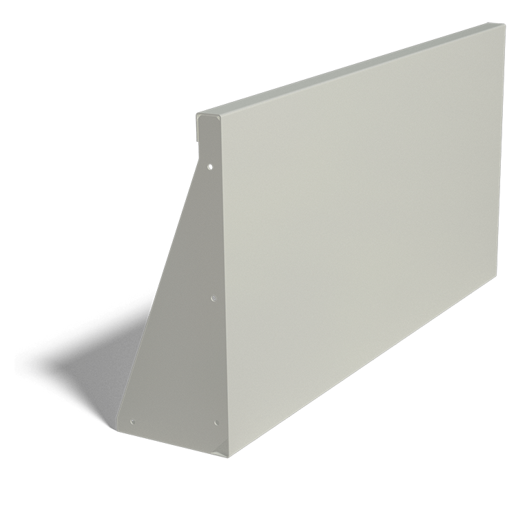 Muro di sostegno diritto in acciaio verniciato a polvere 100 cm (altezza 50 cm)