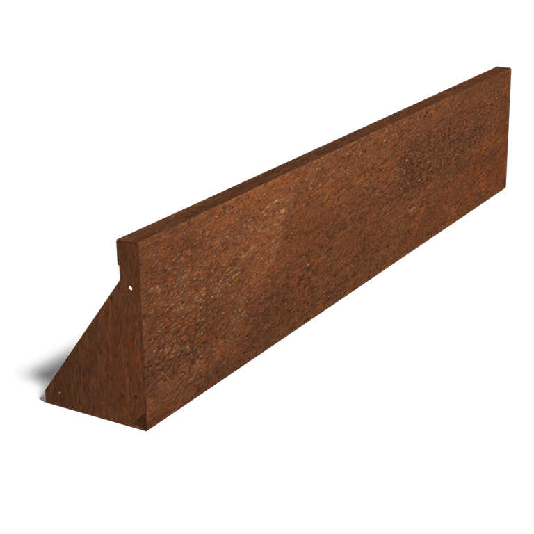 Muro di sostegno diritto in acciaio Corten 150 cm (altezza 30 cm)