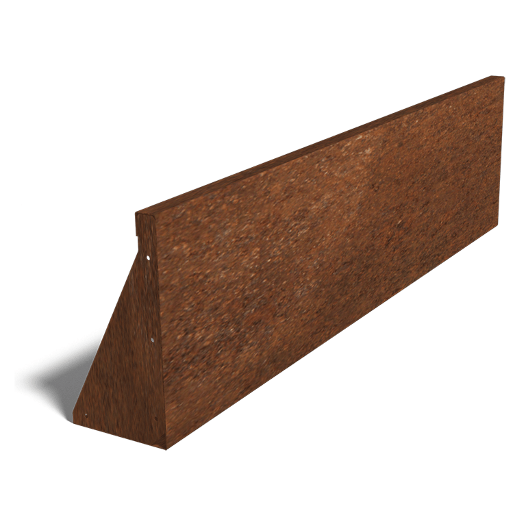 Muro di sostegno diritto in acciaio Corten 150 cm (altezza 40 cm)