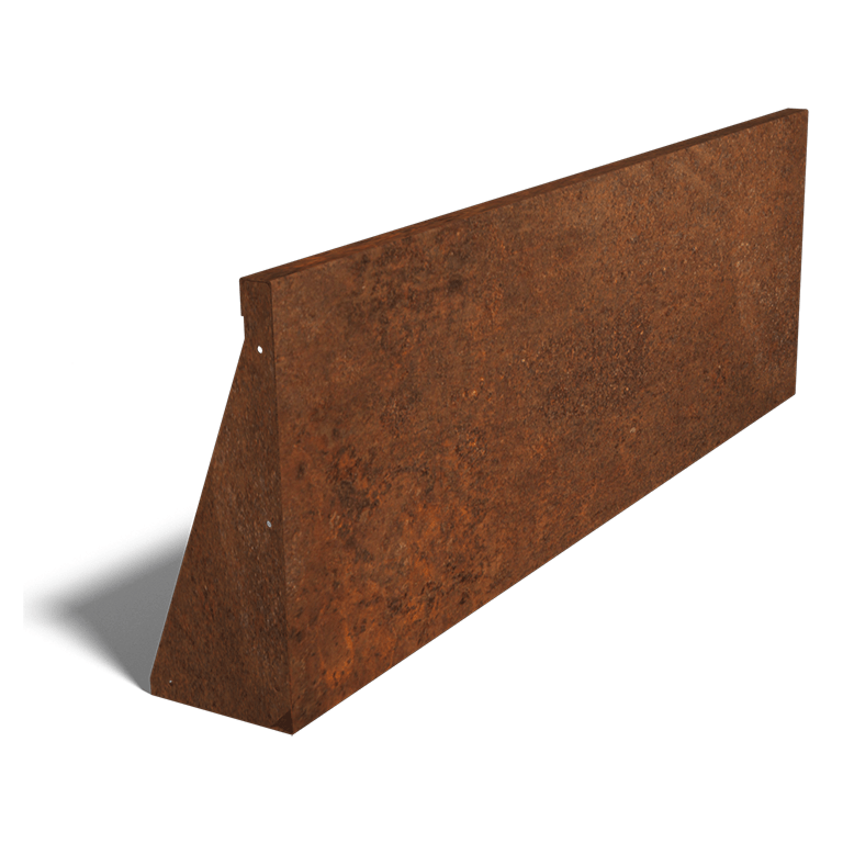 Muro di sostegno diritto in acciaio Corten 150 cm (altezza 50 cm)