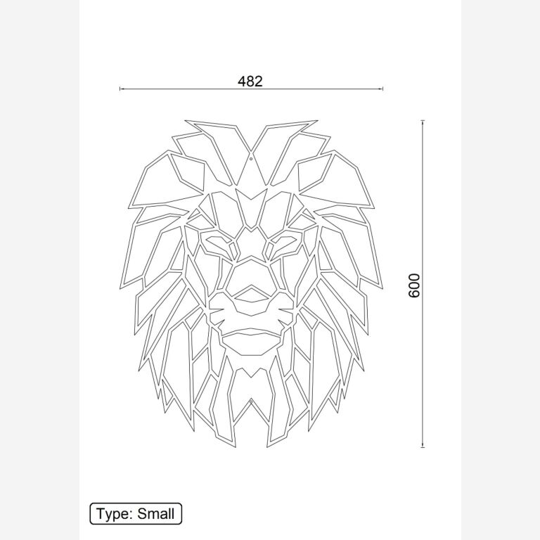 Decorazione da parete in metallo Leone 1.0