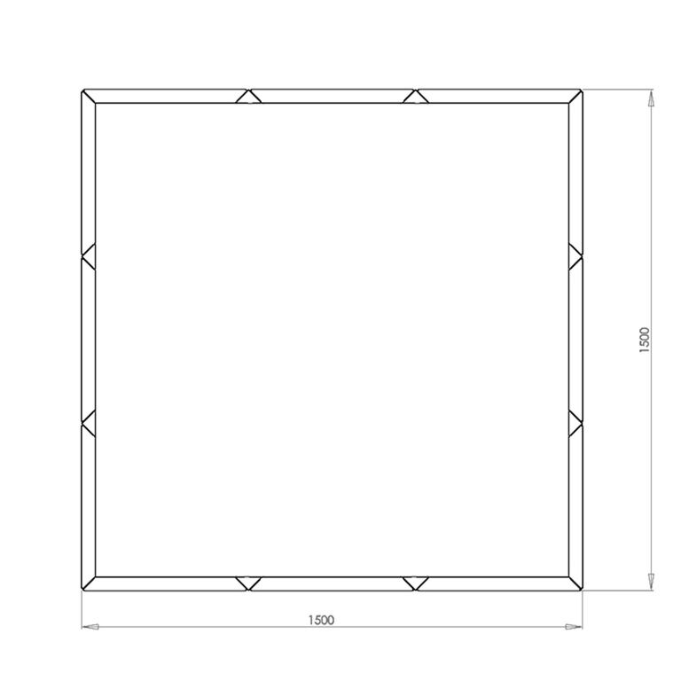 Fioriera in acciaio verniciato a polvere Miami xxl 150 x 150 cm