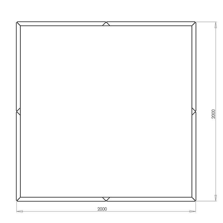 Fioriera in acciaio verniciato a polvere Miami xxl 200 x 200 cm