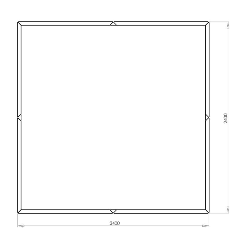 Fioriera in acciaio verniciato a polvere Miami xxl 240 x 240 cm