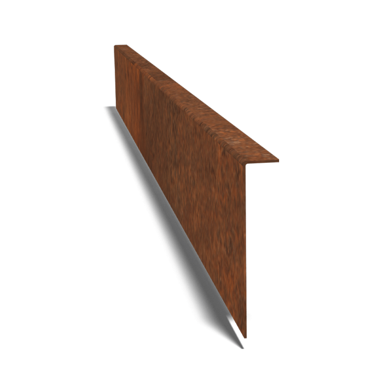 Bordura con bordi ripiegati in acciaio Corten 12 cm (lunghezza 240 cm)
