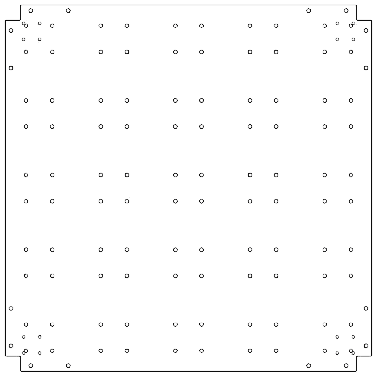 Piastra inferiore in acciaio zincato 100 x 100 cm
