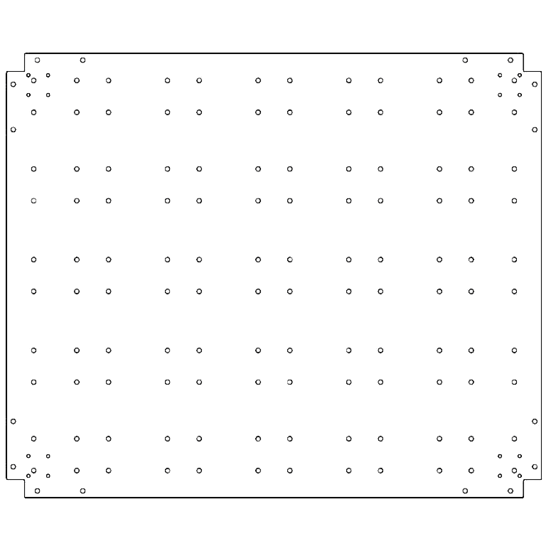 Piastra inferiore in acciaio zincato 100 x 120 cm