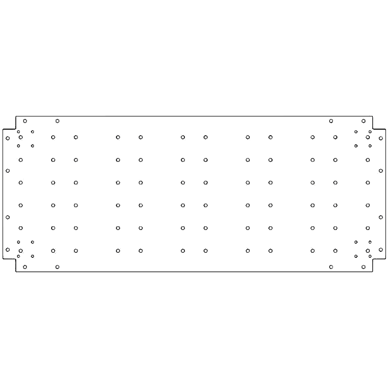 Piastra inferiore in acciaio zincato 50 x 120 cm