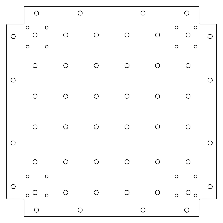 Piastra inferiore in acciaio zincato 50 x 50 cm