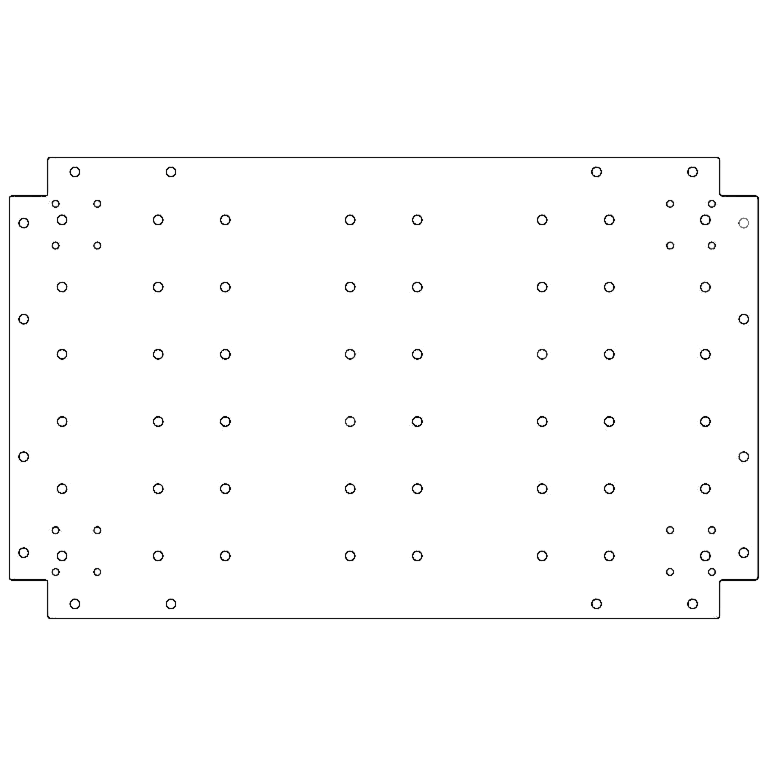Piastra inferiore in acciaio zincato 50 x 80 cm